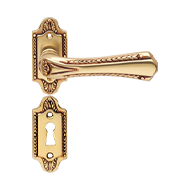 Sissi Door Handle on Rose - French Gold